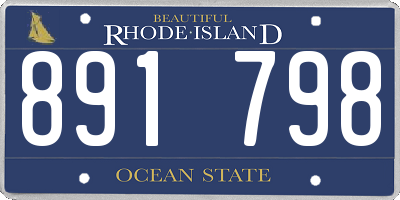 RI license plate 891798