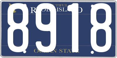 RI license plate 8918