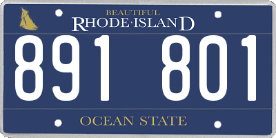 RI license plate 891801