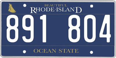 RI license plate 891804