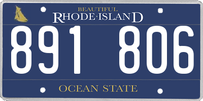 RI license plate 891806