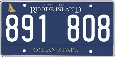 RI license plate 891808