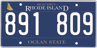 RI license plate 891809