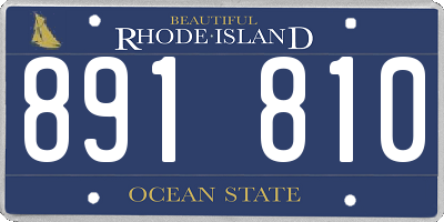 RI license plate 891810