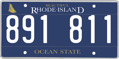 RI license plate 891811