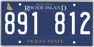 RI license plate 891812