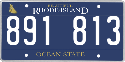 RI license plate 891813
