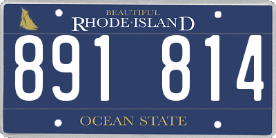 RI license plate 891814