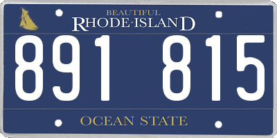 RI license plate 891815