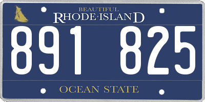 RI license plate 891825