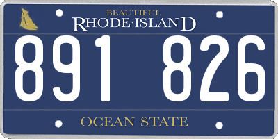 RI license plate 891826