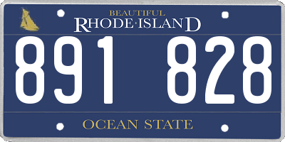 RI license plate 891828