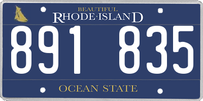RI license plate 891835