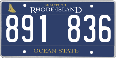RI license plate 891836
