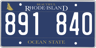 RI license plate 891840