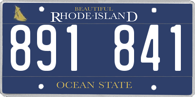 RI license plate 891841