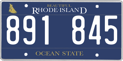 RI license plate 891845