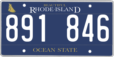 RI license plate 891846