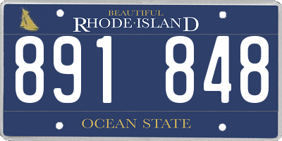 RI license plate 891848