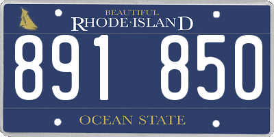 RI license plate 891850
