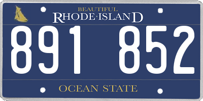 RI license plate 891852