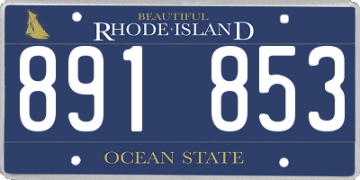 RI license plate 891853