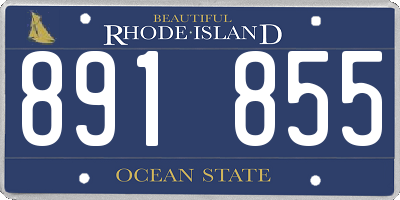 RI license plate 891855
