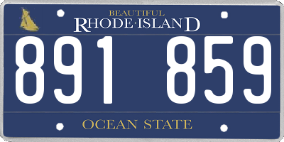 RI license plate 891859
