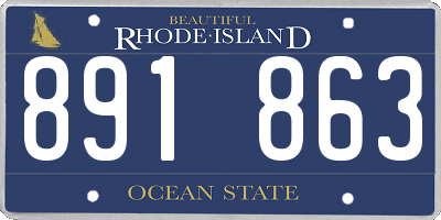 RI license plate 891863