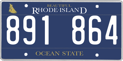 RI license plate 891864