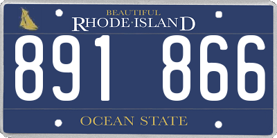 RI license plate 891866