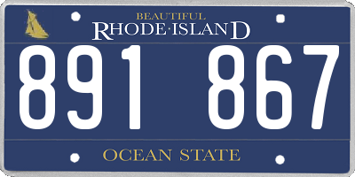 RI license plate 891867
