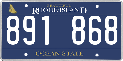 RI license plate 891868