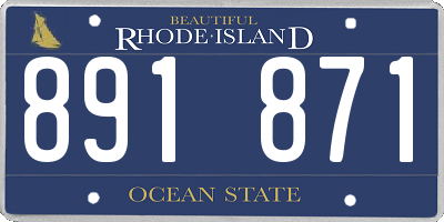 RI license plate 891871