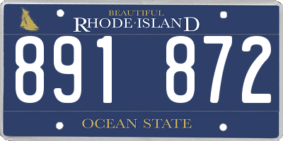 RI license plate 891872