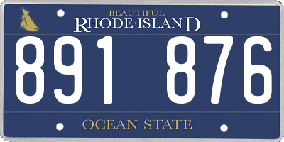 RI license plate 891876