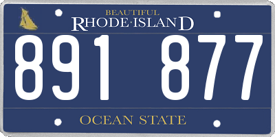 RI license plate 891877