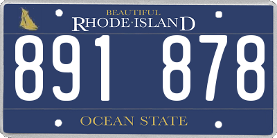 RI license plate 891878