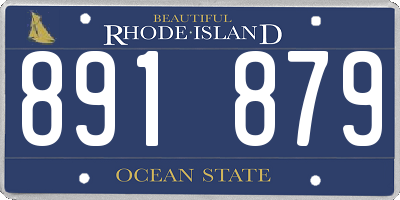 RI license plate 891879