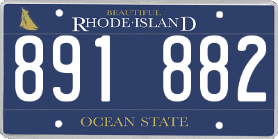 RI license plate 891882