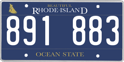 RI license plate 891883