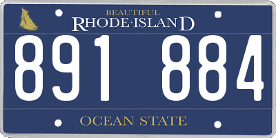 RI license plate 891884