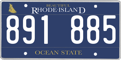 RI license plate 891885