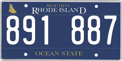 RI license plate 891887