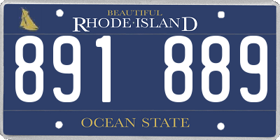 RI license plate 891889