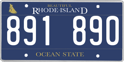 RI license plate 891890