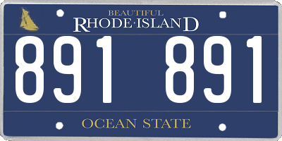 RI license plate 891891