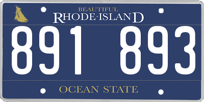 RI license plate 891893