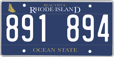 RI license plate 891894