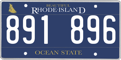 RI license plate 891896